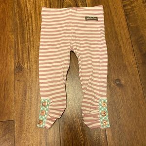 Matilda Jane cream and mauve stripped leggings. Size 12-18 months.